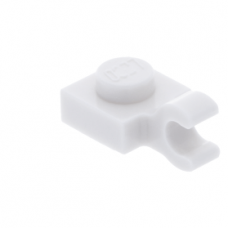 LEGO lapos elem 1x1 vízszintes fogóval, fehér (61252)